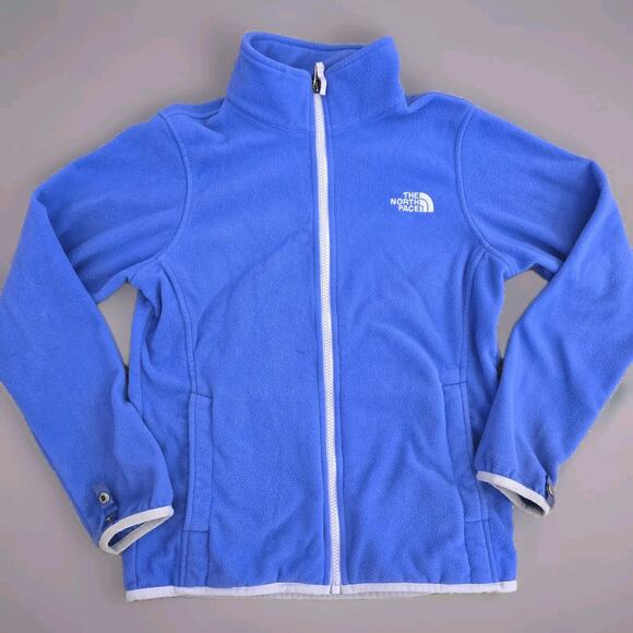 THE NORTH FACE‎ Jacket Girls M 10-12 Fleece Liner Full Zip Blue Purple - Picture 1 of 8